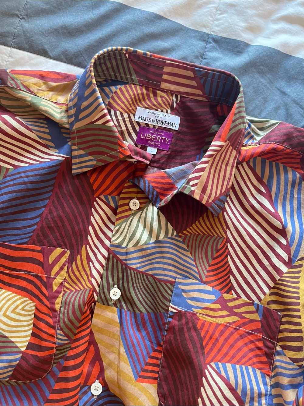 Maus & Hoffman Men's Multicolor Geometric Stripe Button-Down Shirt - Multicolor